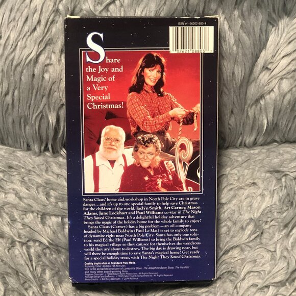 The Night They Saved Christmas VHS Home Video Jaclyn Smith Art Carney Holiday - Picture 2 of 5
